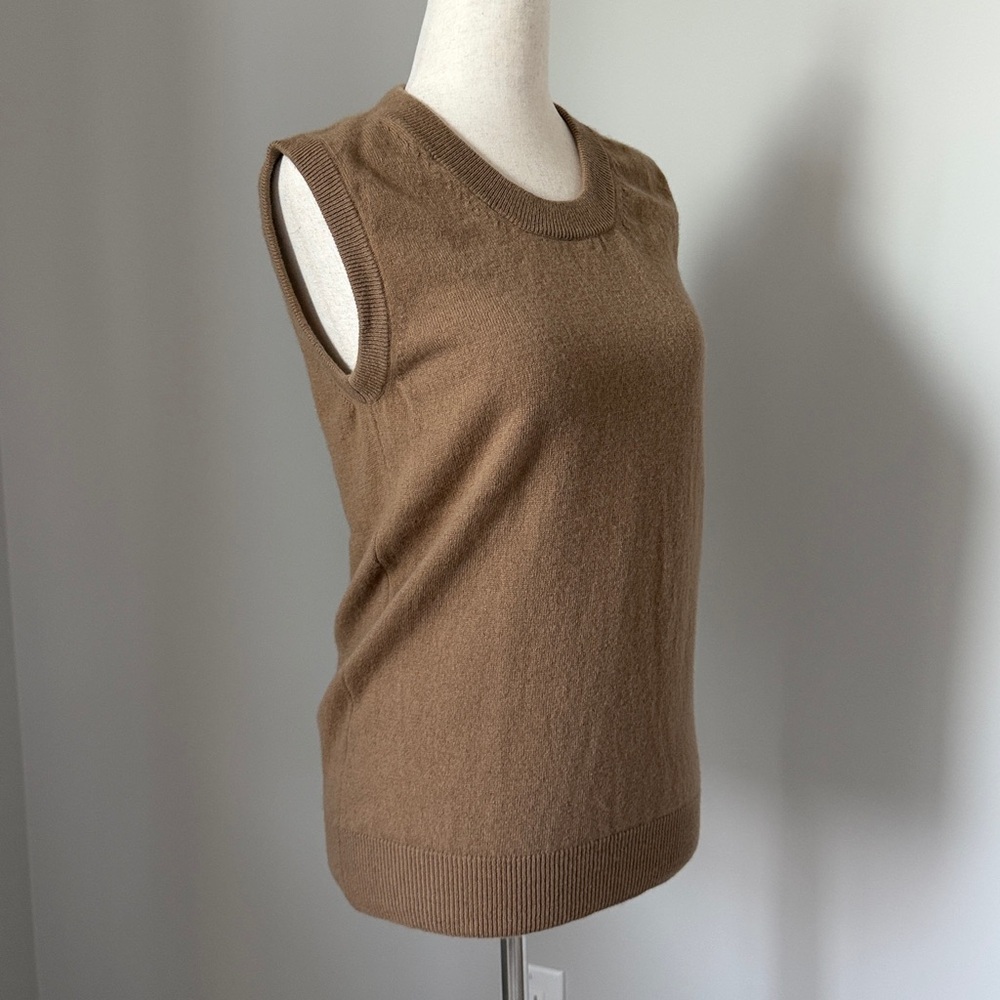 🐦🔥 MAISON 🐦🔥CASHMERE Women’s Pure Cashmere vest Camel size M - Picture 15 of 17